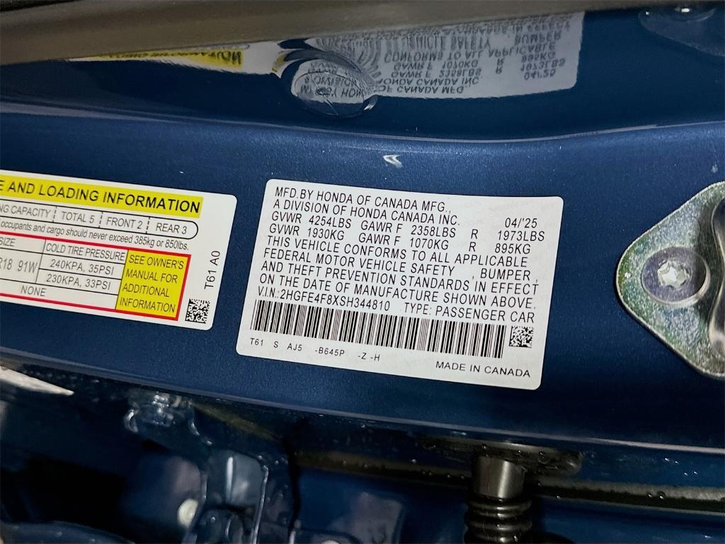 new 2025 Honda Civic Hybrid car, priced at $33,555