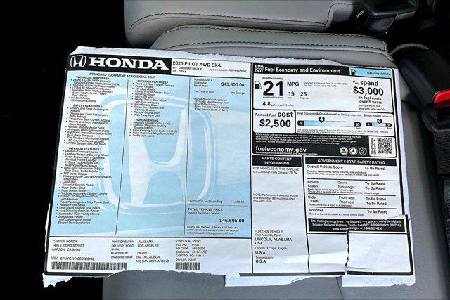 new 2025 Honda Pilot car, priced at $46,695