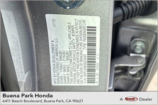new 2025 Honda Civic car, priced at $28,600