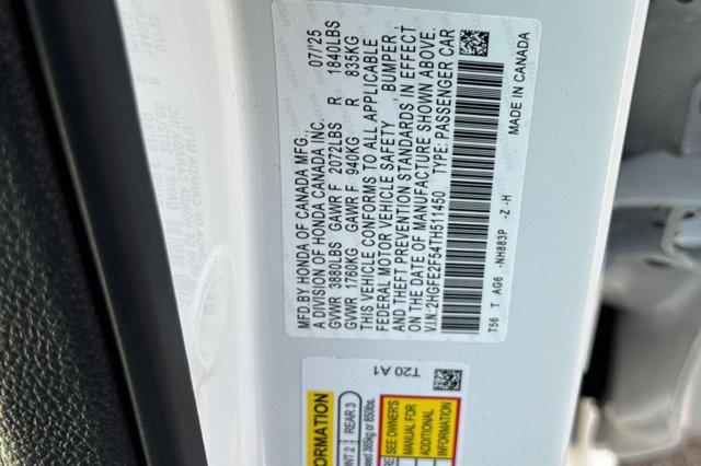 new 2026 Honda Civic car, priced at $28,200