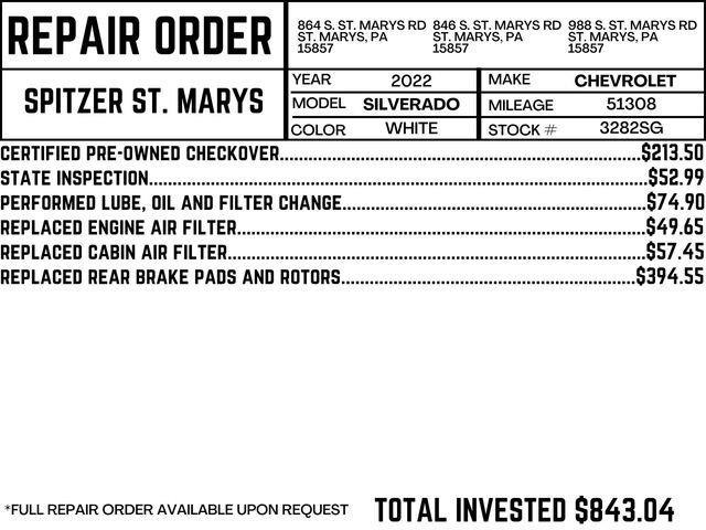 used 2022 Chevrolet Silverado 1500 car, priced at $35,721