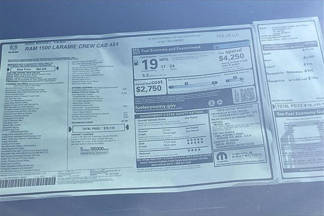 new 2025 Ram 1500 car, priced at $70,110
