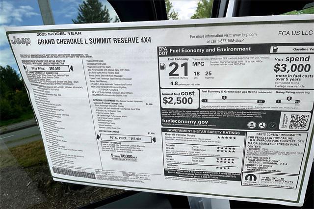 new 2025 Jeep Grand Cherokee L car, priced at $67,035