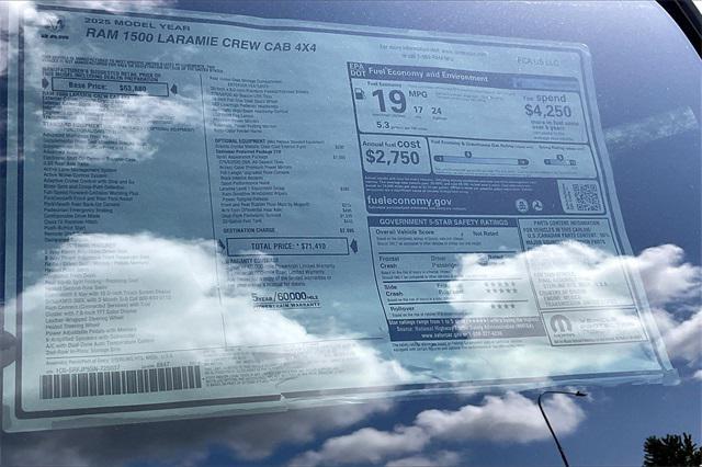 new 2025 Ram 1500 car, priced at $71,410