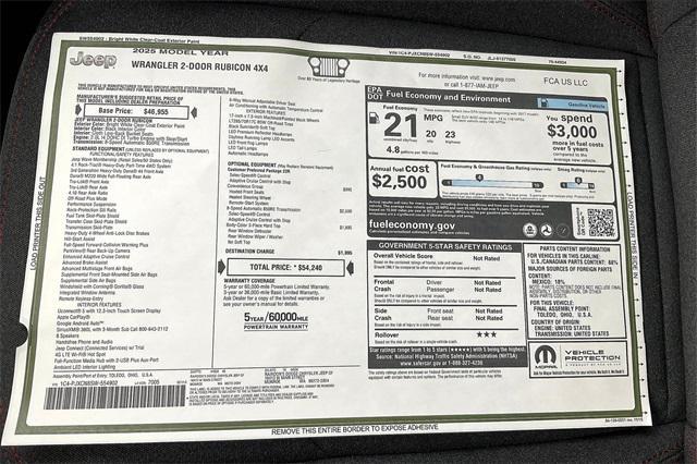 new 2025 Jeep Wrangler car, priced at $54,240