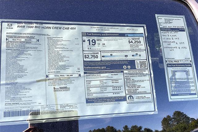 new 2025 Ram 1500 car, priced at $62,690