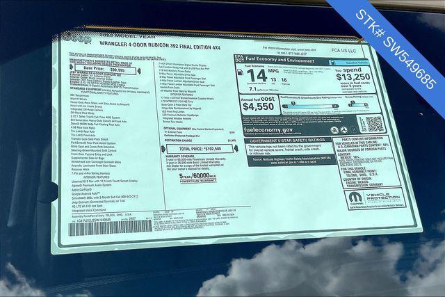 new 2025 Jeep Wrangler car, priced at $102,585