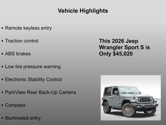 new 2026 Jeep Wrangler car, priced at $45,020