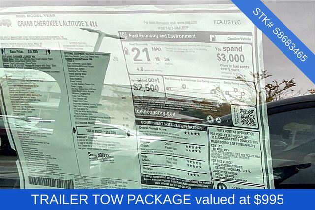 new 2025 Jeep Grand Cherokee L car, priced at $51,370