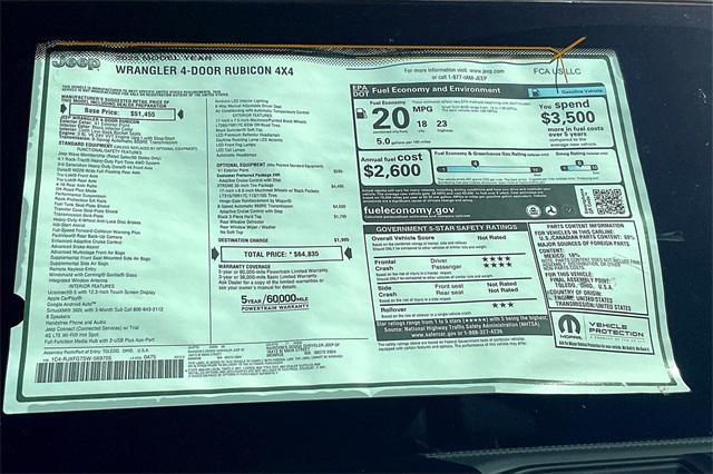 new 2025 Jeep Wrangler car, priced at $64,835
