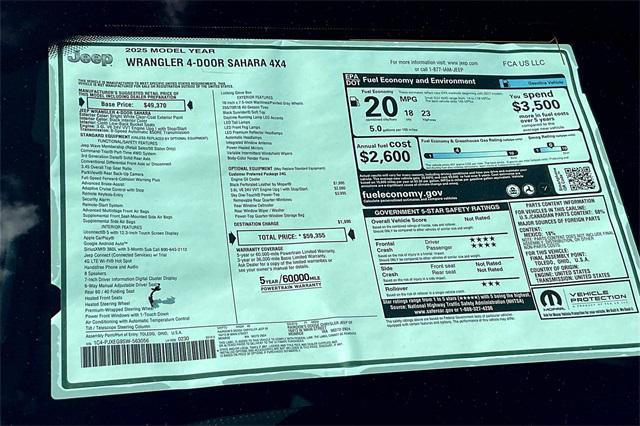 new 2025 Jeep Wrangler car, priced at $59,355