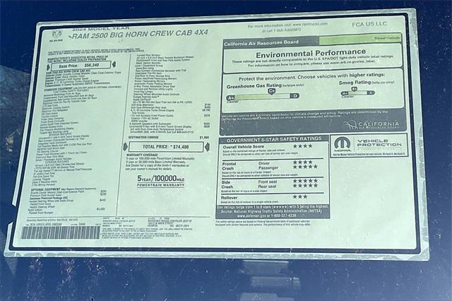 new 2024 Ram 2500 car, priced at $74,480
