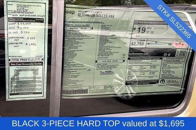 new 2025 Jeep Gladiator car, priced at $53,630