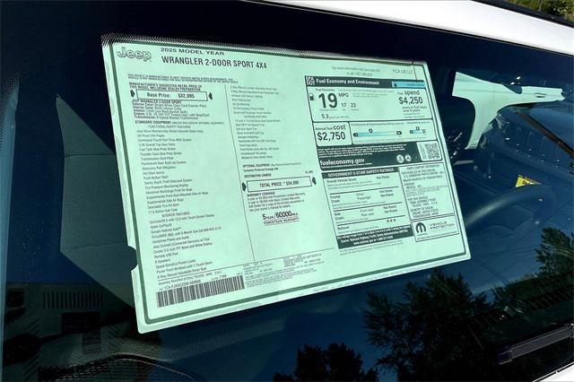 new 2025 Jeep Wrangler car, priced at $34,090