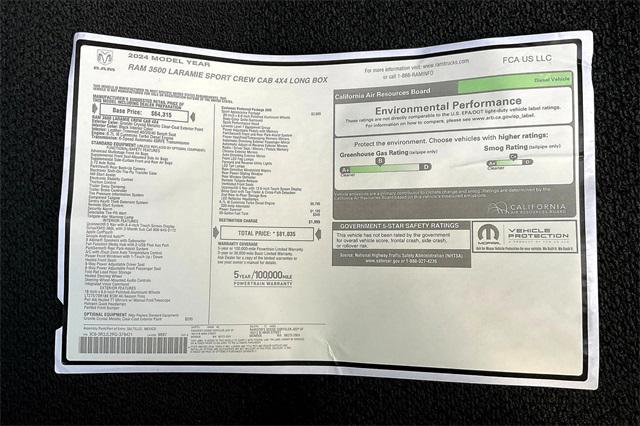 new 2024 Ram 3500 car, priced at $81,035