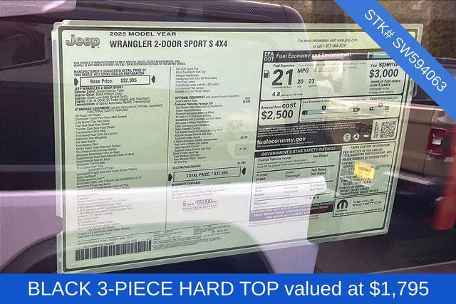 new 2025 Jeep Wrangler car, priced at $42,880