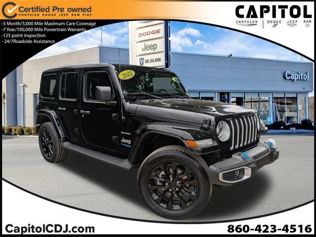 used 2022 Jeep Wrangler Unlimited 4xe car, priced at $35,663