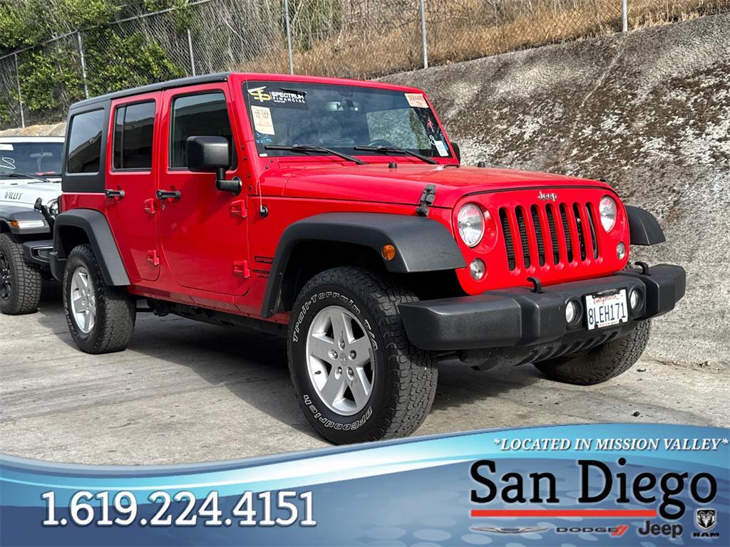 used 2017 Jeep Wrangler Unlimited car, priced at $20,000