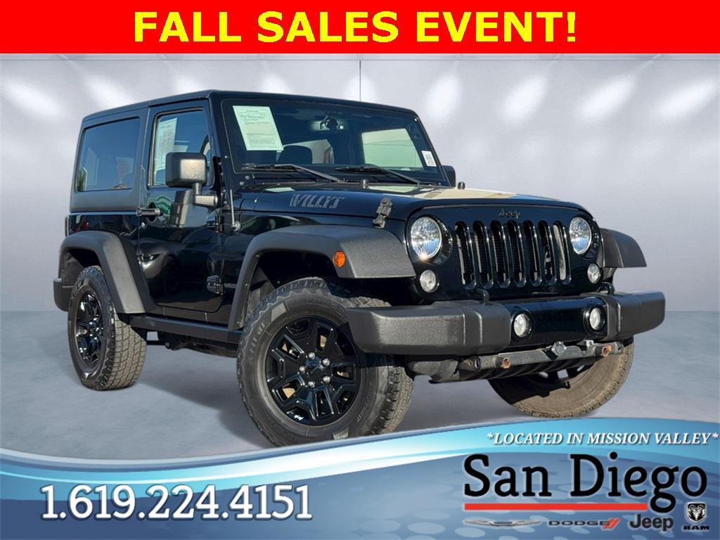 used 2015 Jeep Wrangler car, priced at $18,777