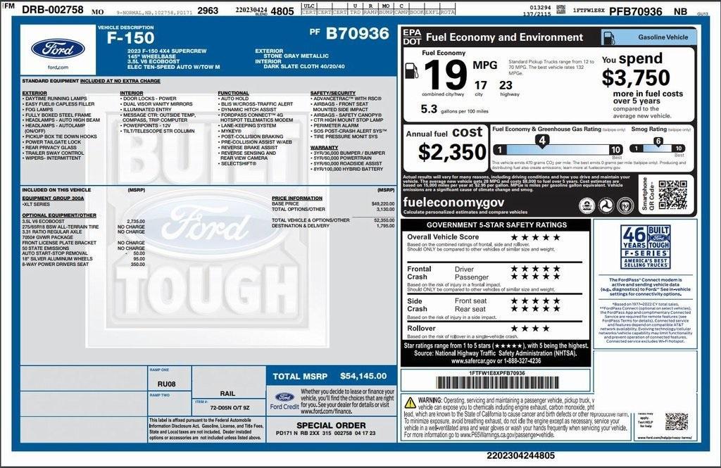 used 2023 Ford F-150 car, priced at $41,500