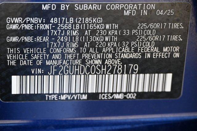 new 2025 Subaru Crosstrek car, priced at $28,918