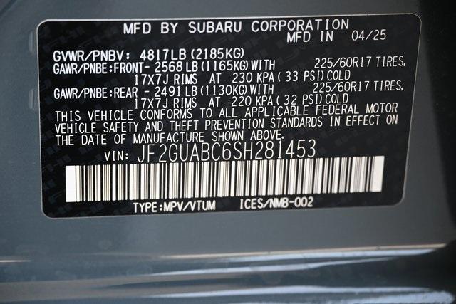 new 2025 Subaru Crosstrek car, priced at $28,676