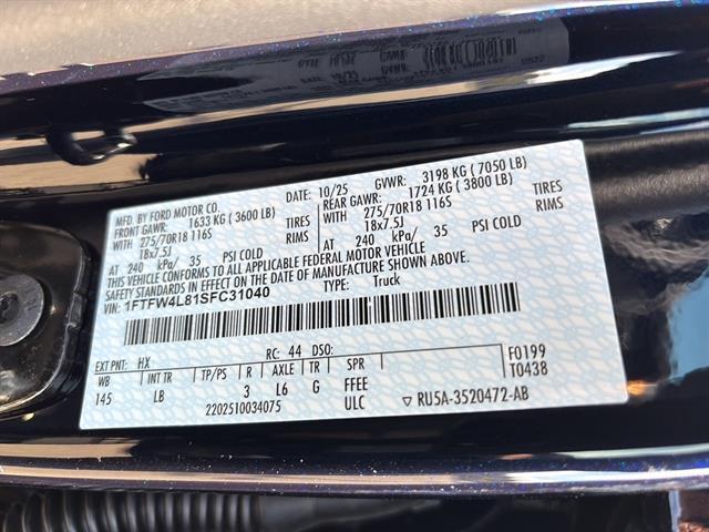 new 2025 Ford F-150 car, priced at $69,030