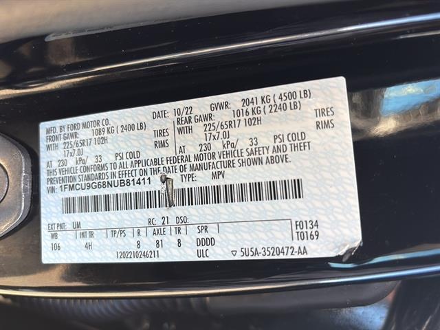 used 2022 Ford Escape car, priced at $18,750