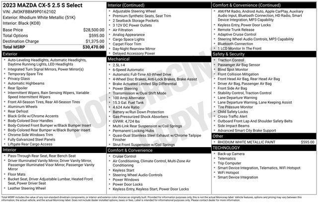 used 2023 Mazda CX-5 car, priced at $25,810