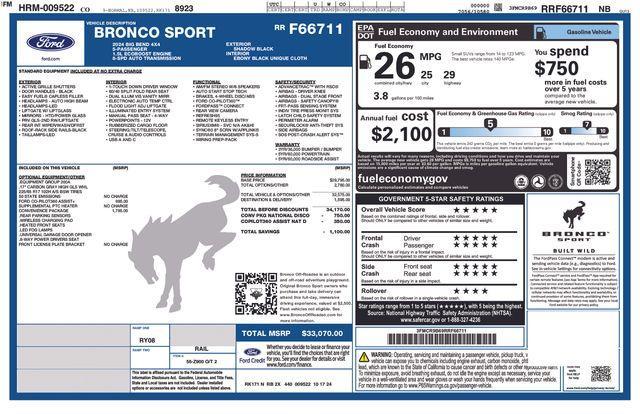 used 2024 Ford Bronco Sport car, priced at $25,740