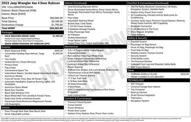 used 2023 Jeep Wrangler 4xe car, priced at $36,220