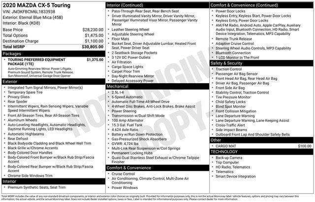 used 2020 Mazda CX-5 car, priced at $23,110