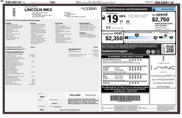 used 2016 Lincoln MKX car, priced at $16,120