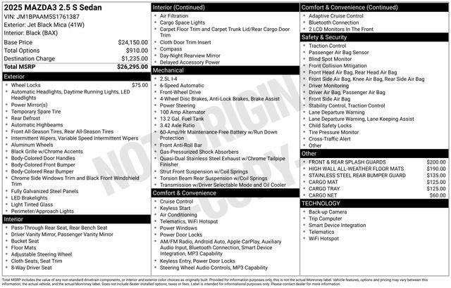 used 2025 Mazda Mazda3 car, priced at $20,990