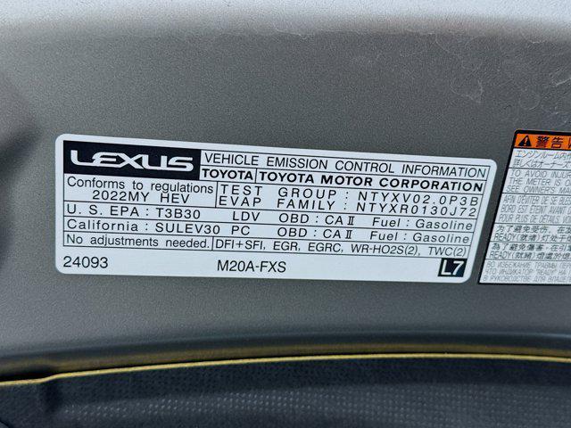 used 2022 Lexus UX 250h car, priced at $29,900