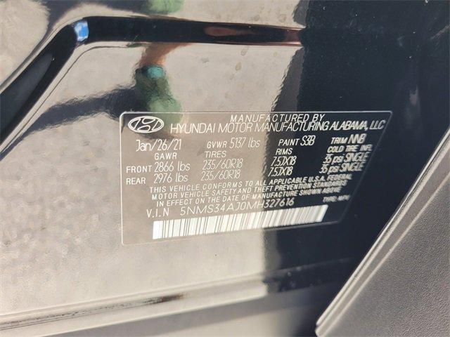 used 2021 Hyundai Santa Fe car, priced at $16,988