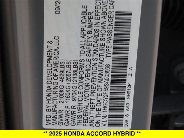 new 2025 Honda Accord Hybrid car, priced at $35,205