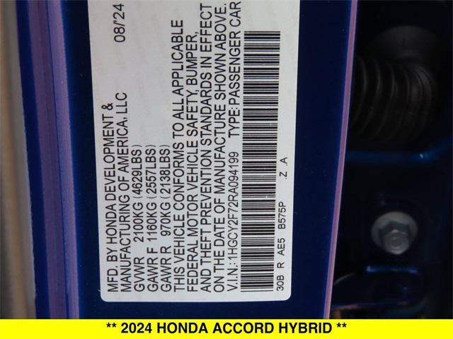 new 2024 Honda Accord Hybrid car, priced at $36,425