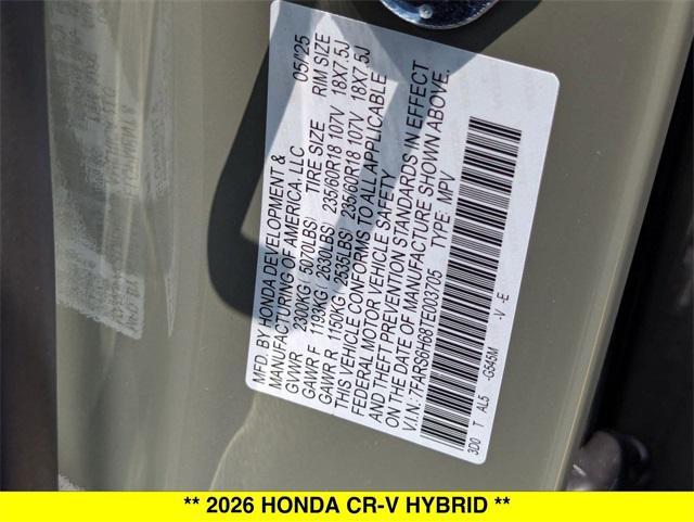 new 2026 Honda CR-V Hybrid car, priced at $40,650