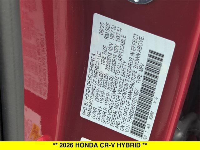 new 2026 Honda CR-V Hybrid car, priced at $40,650