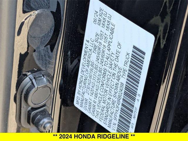new 2024 Honda Ridgeline car, priced at $46,275