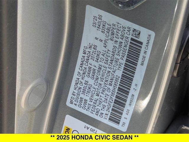 new 2025 Honda Civic car, priced at $27,400