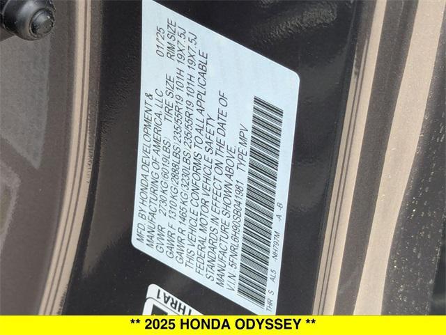 new 2025 Honda Odyssey car, priced at $52,630