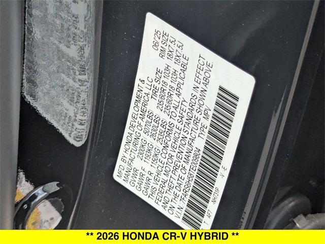 new 2026 Honda CR-V Hybrid car, priced at $38,525