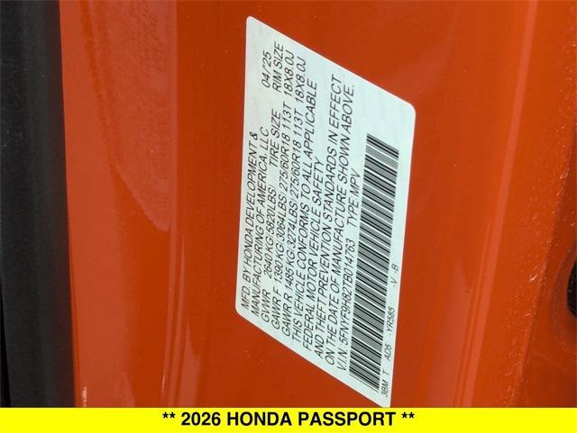 new 2026 Honda Passport car, priced at $54,355