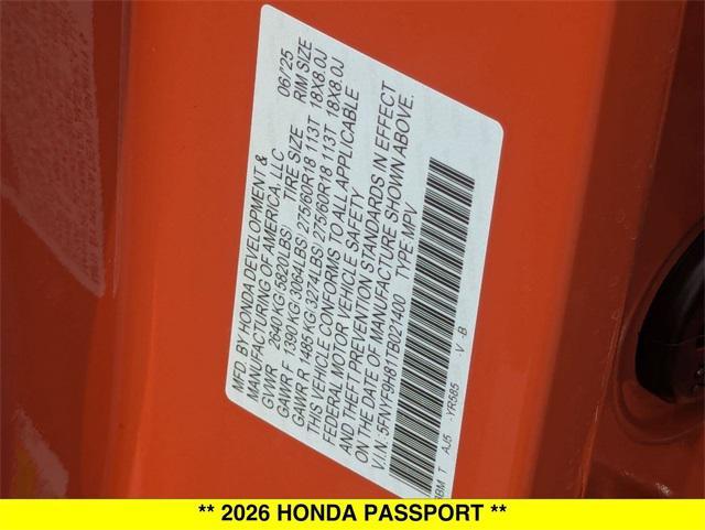 new 2026 Honda Passport car, priced at $55,555