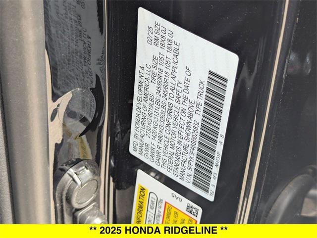 new 2025 Honda Ridgeline car, priced at $46,330