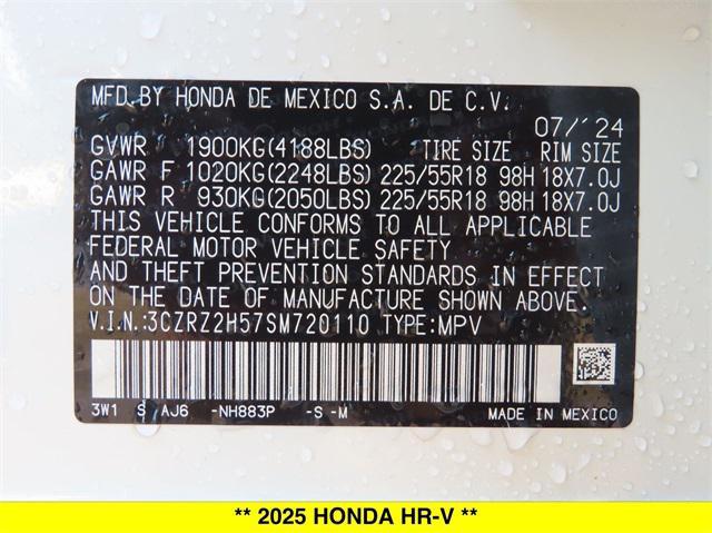 new 2025 Honda HR-V car, priced at $30,505