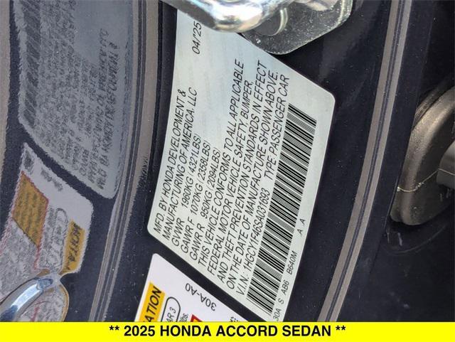 new 2025 Honda Accord car, priced at $31,710