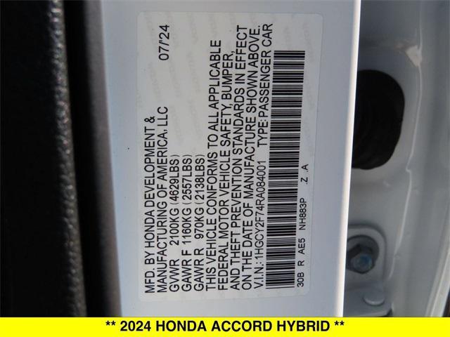 new 2024 Honda Accord Hybrid car, priced at $36,425